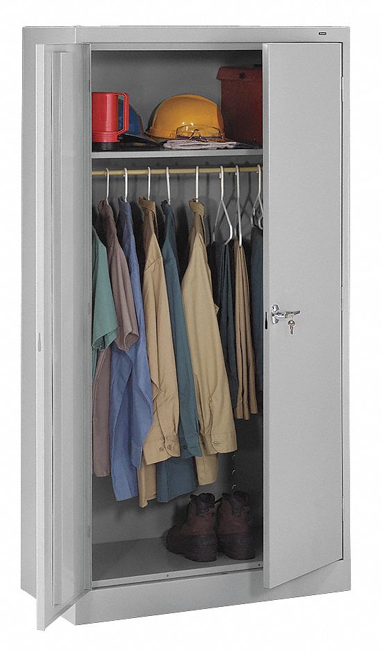 Wardrobe Storage Cabinet, Welded, Gry