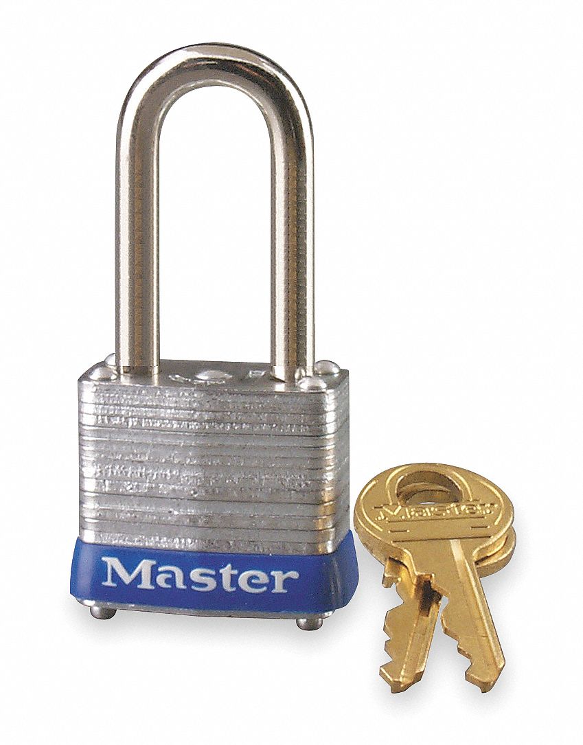 Non Rekeyable Padlock, Steel, Key No.P241
