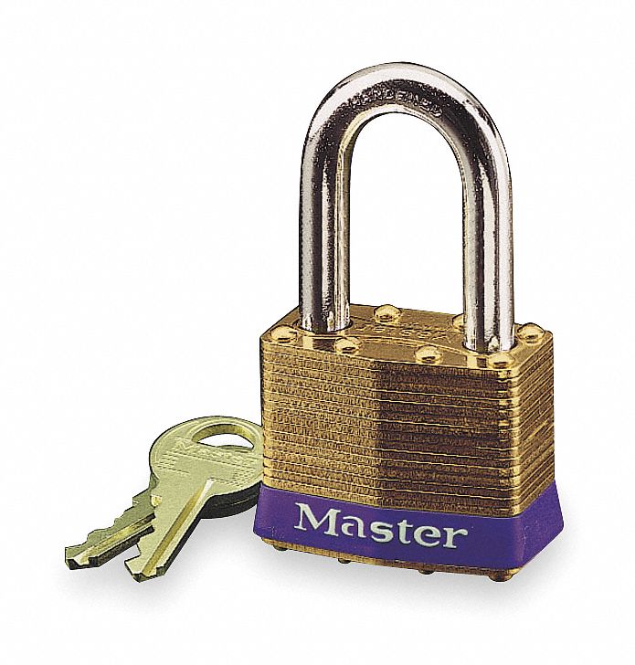 Non Rekeyable Padlock, Brass, KD