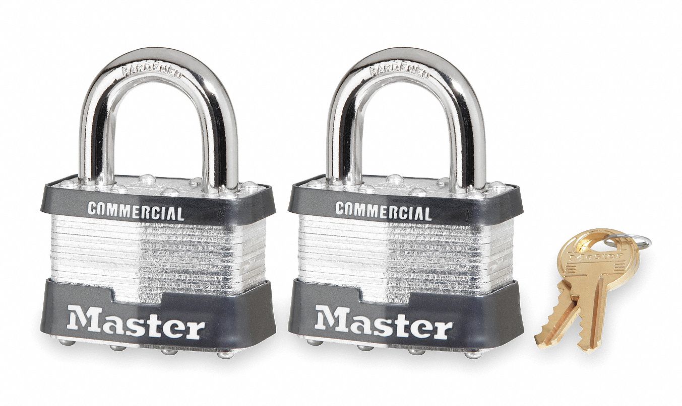 Laminated Steel Padlock, PK 2