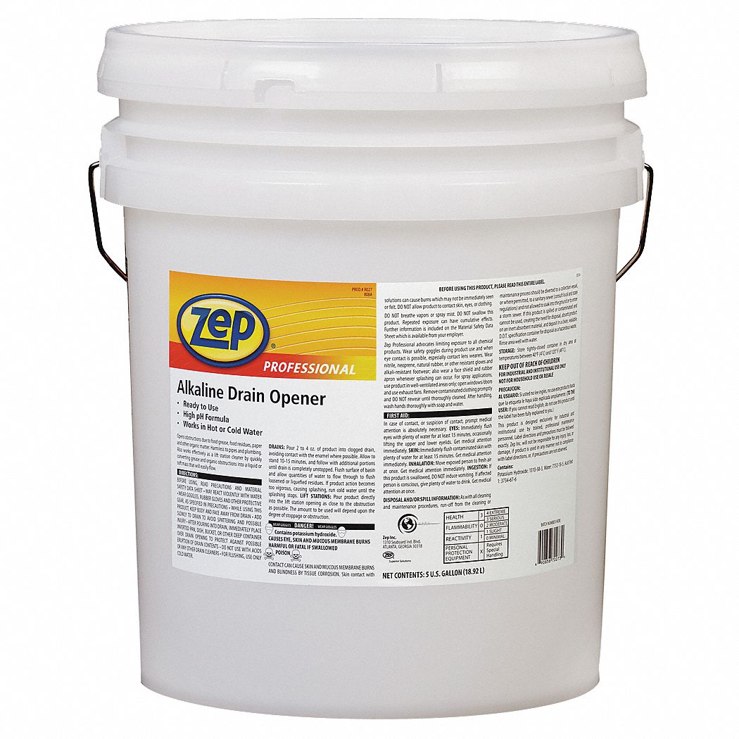 Alkaline Drain Opener, 5 gal., Odorless