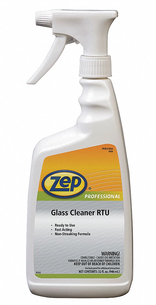 Glass Cleaner, 1 qt., Blue