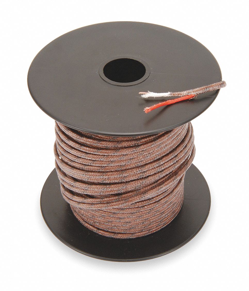 Thermocouple Lead Wire, J, 24AWG, Str, 100Ft