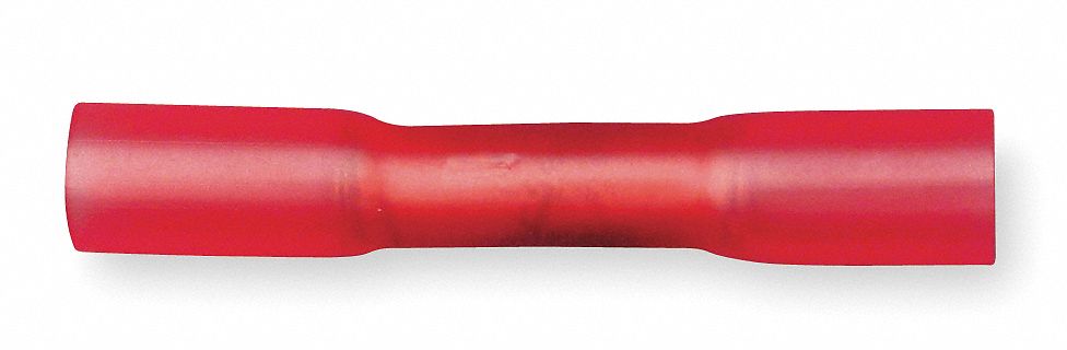 Butt Splice Connector, Red, 22-18, PK25