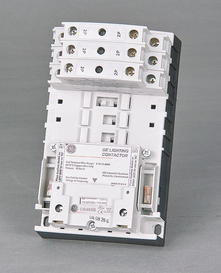 Light Contactor, Elec, 120V, 30A, Open, 6P