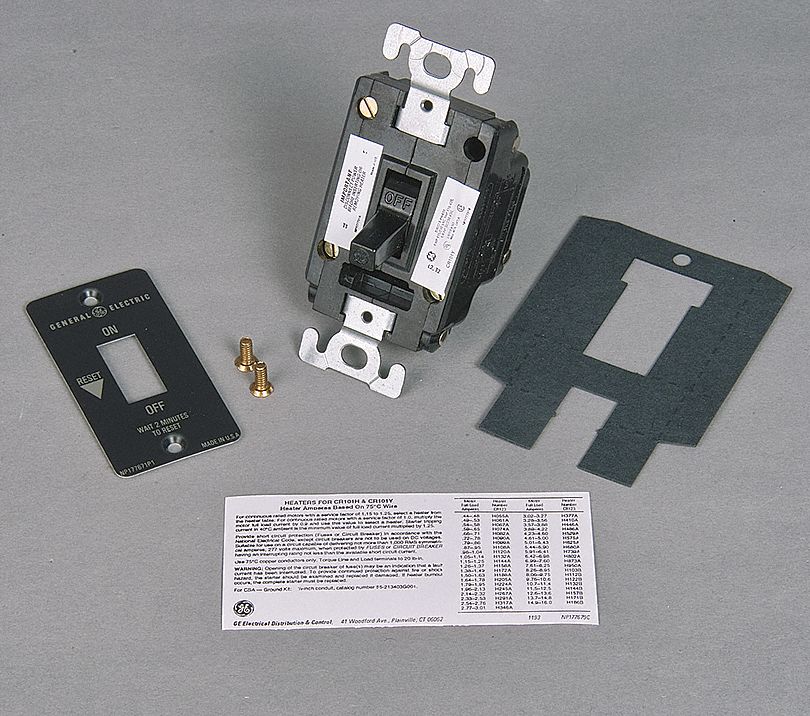 Motor Switch, Manual, Open, 2Pole, 277V