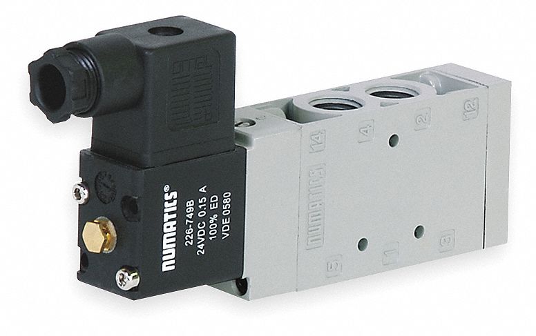 Solenoid Valve, 4 Way, 2 Pos, 3/8NPT