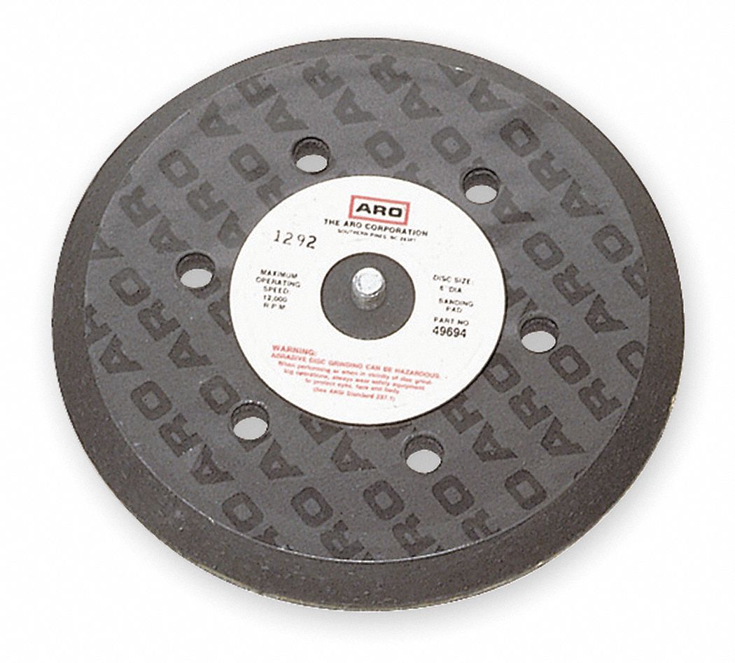 Air Cooled Disc Backup Pad, 6 In Dia, PSA