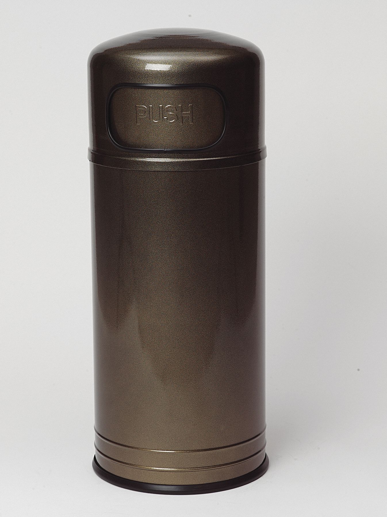 Trash Receptacle, Hammered Gold, 14 Gal