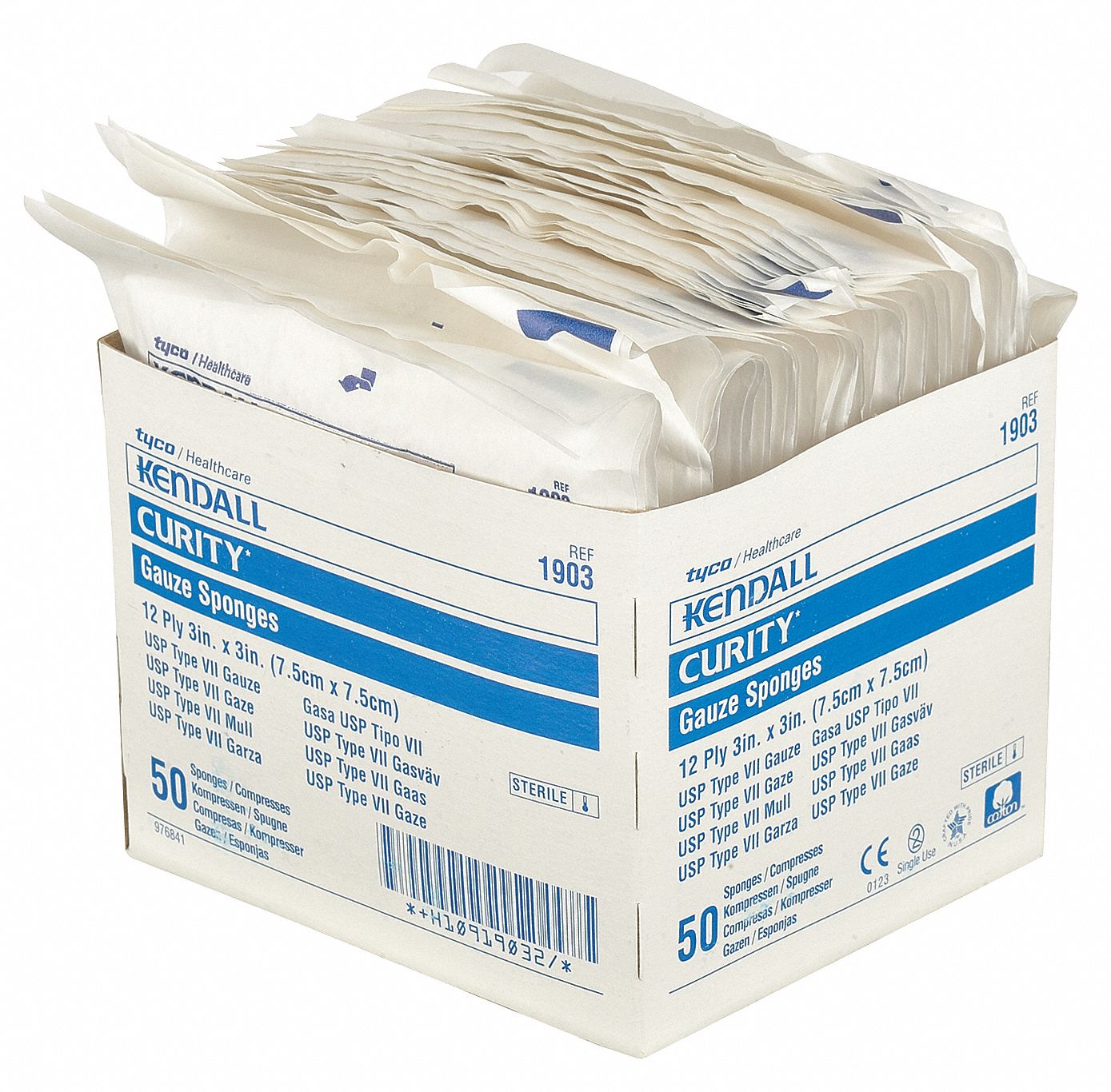 Sponge, 12-Ply, Gauze, 3x3In, PK50