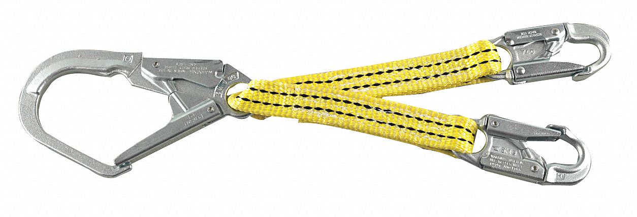 Restraint Lanyard, 2 ft., 310 lb, Polyester