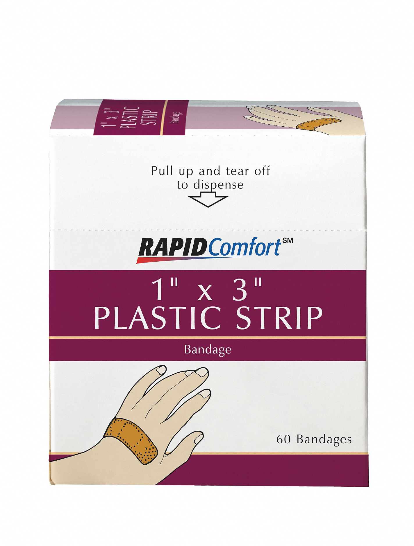 Plastic Bandages, 13 In, PK60