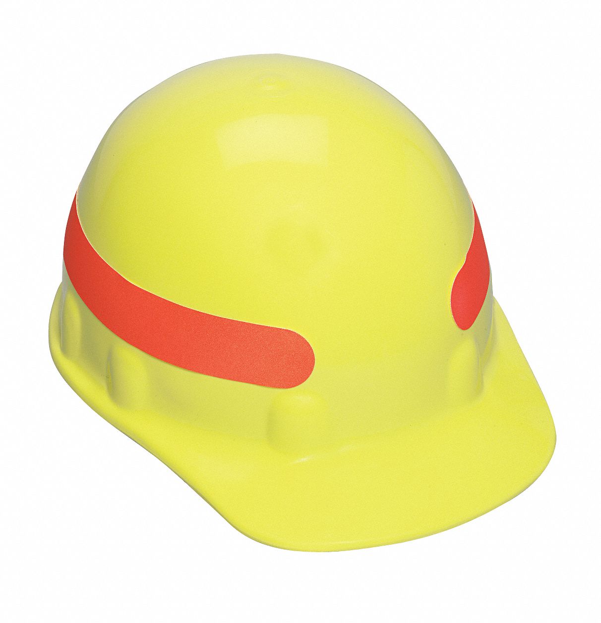 Hard Hat, FtBm, NSltd, 8Rcht, HiViz Yl w/Org