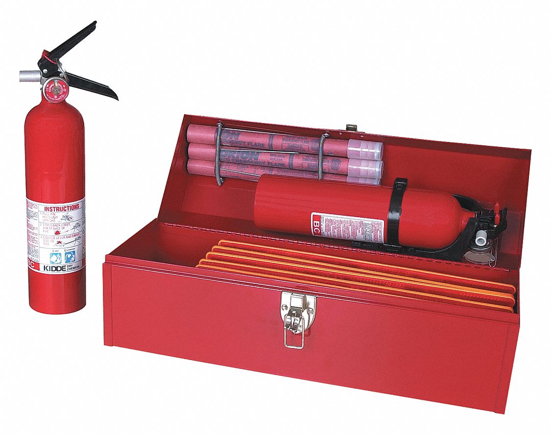 Safety Kit, Hwy Triangles, Fire Ext, Flares
