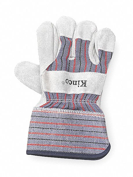 Leather Palm Gloves, Gray, Youth, PR