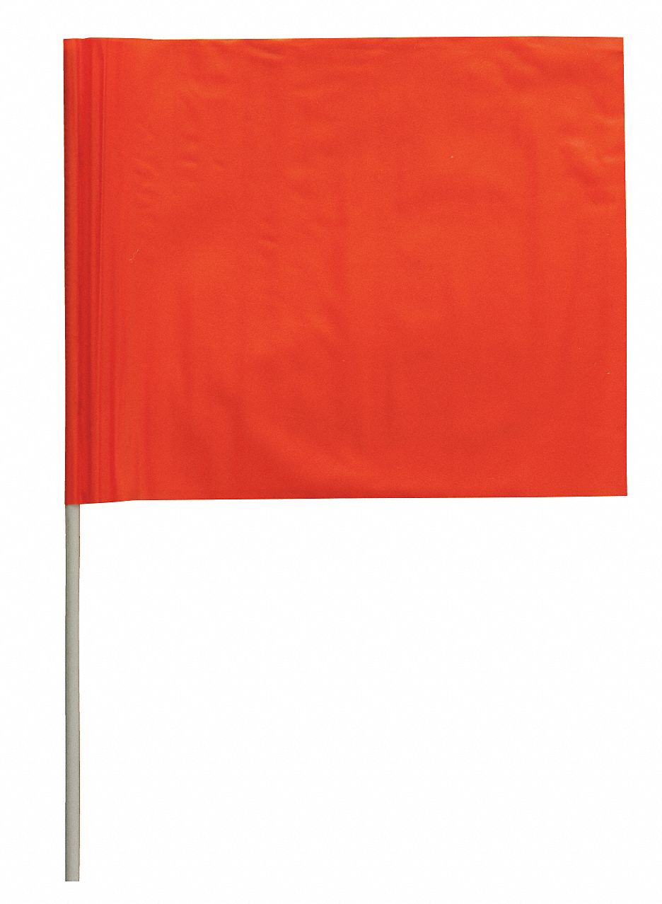 Marking Flag, Orange, Blank, PVC, PK100