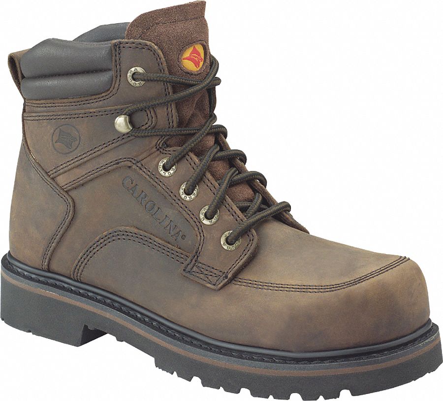 Work Boots, Stl, Mn, 10.5W, Dark Brn, 1PR