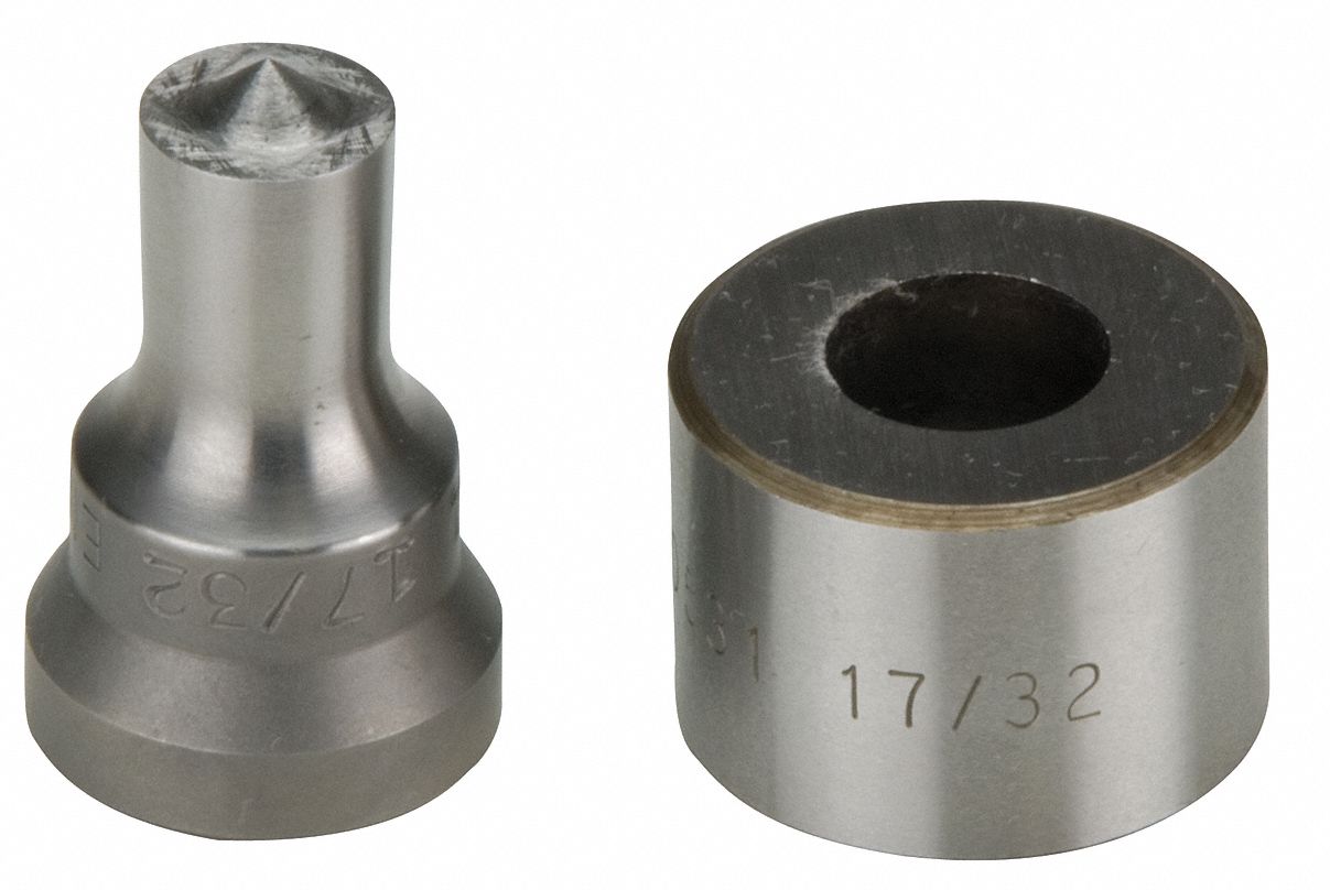 Punch/Die Set, 7/16 In