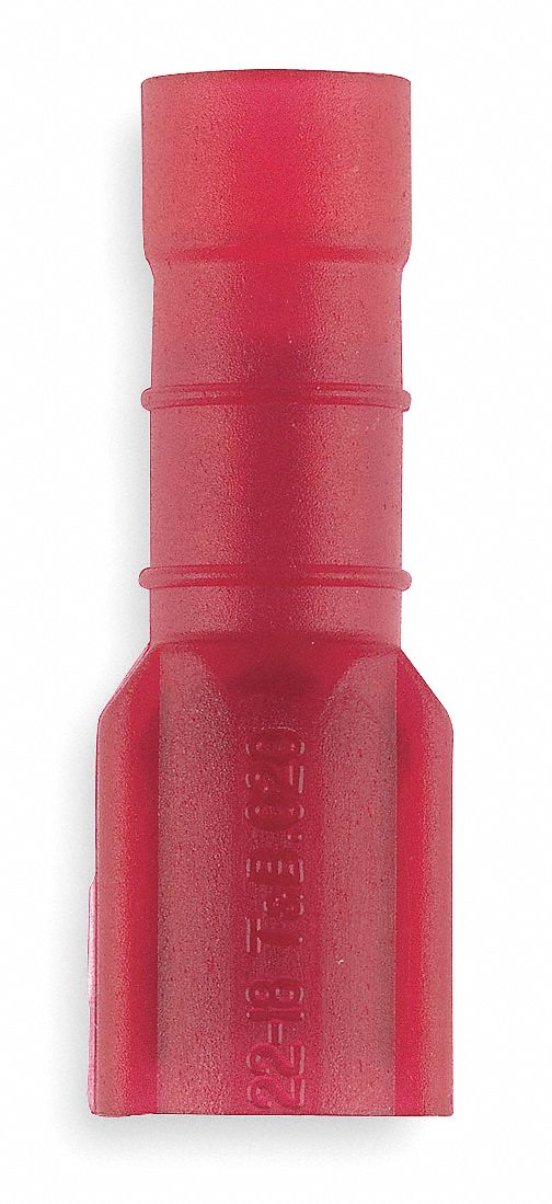 Female Disconnect, Red, 22 to 18 AWG, PK100