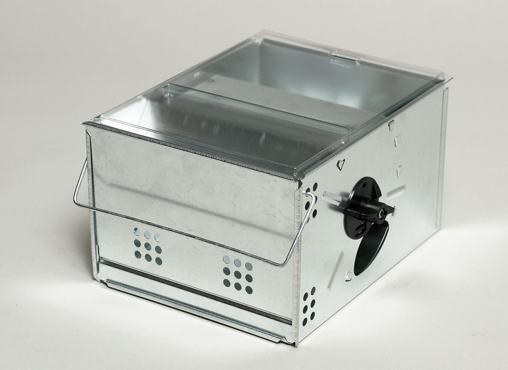 Mouse Trap, Clear Lid, Galvanized Steel