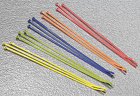 Cable Tie Asst, Multi-Color, 8 In, Pk 100