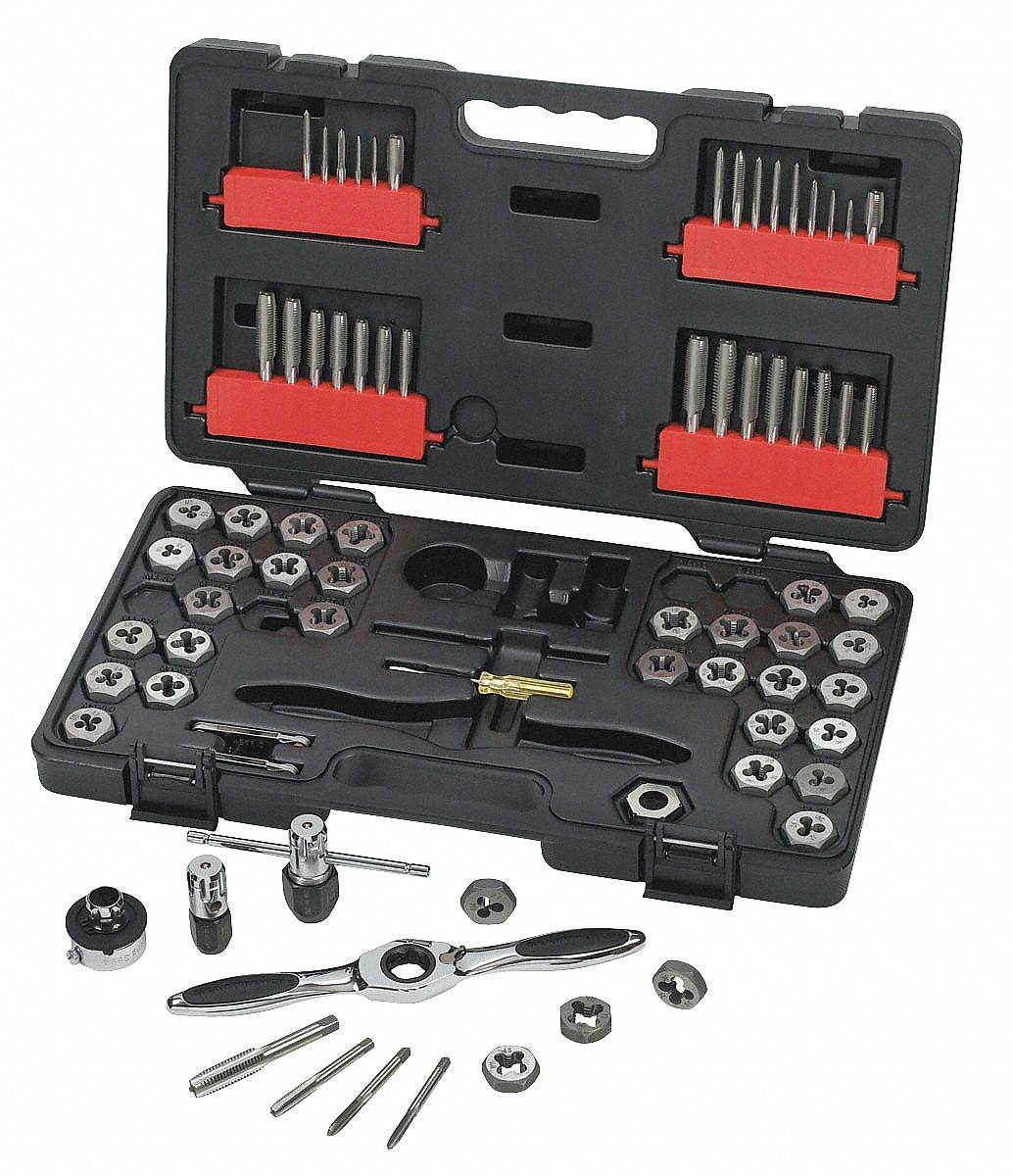 Tap/Die Set, Carbon, 75 PC, #4-1/2, M3-M12