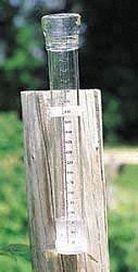 Rain Gauge, 11-7/8X2 In Dia, Clear-Vu