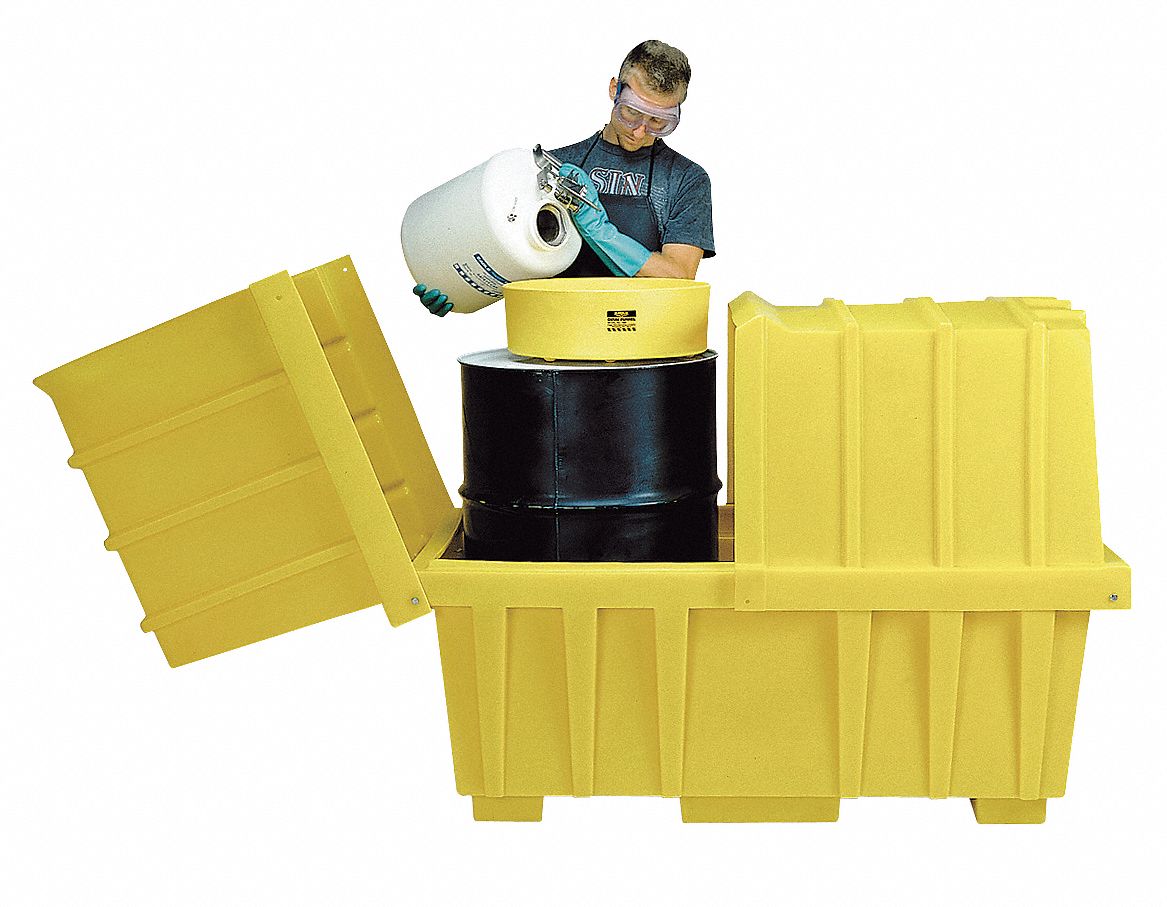 Covered Drum Spill Containment, 46 in. H