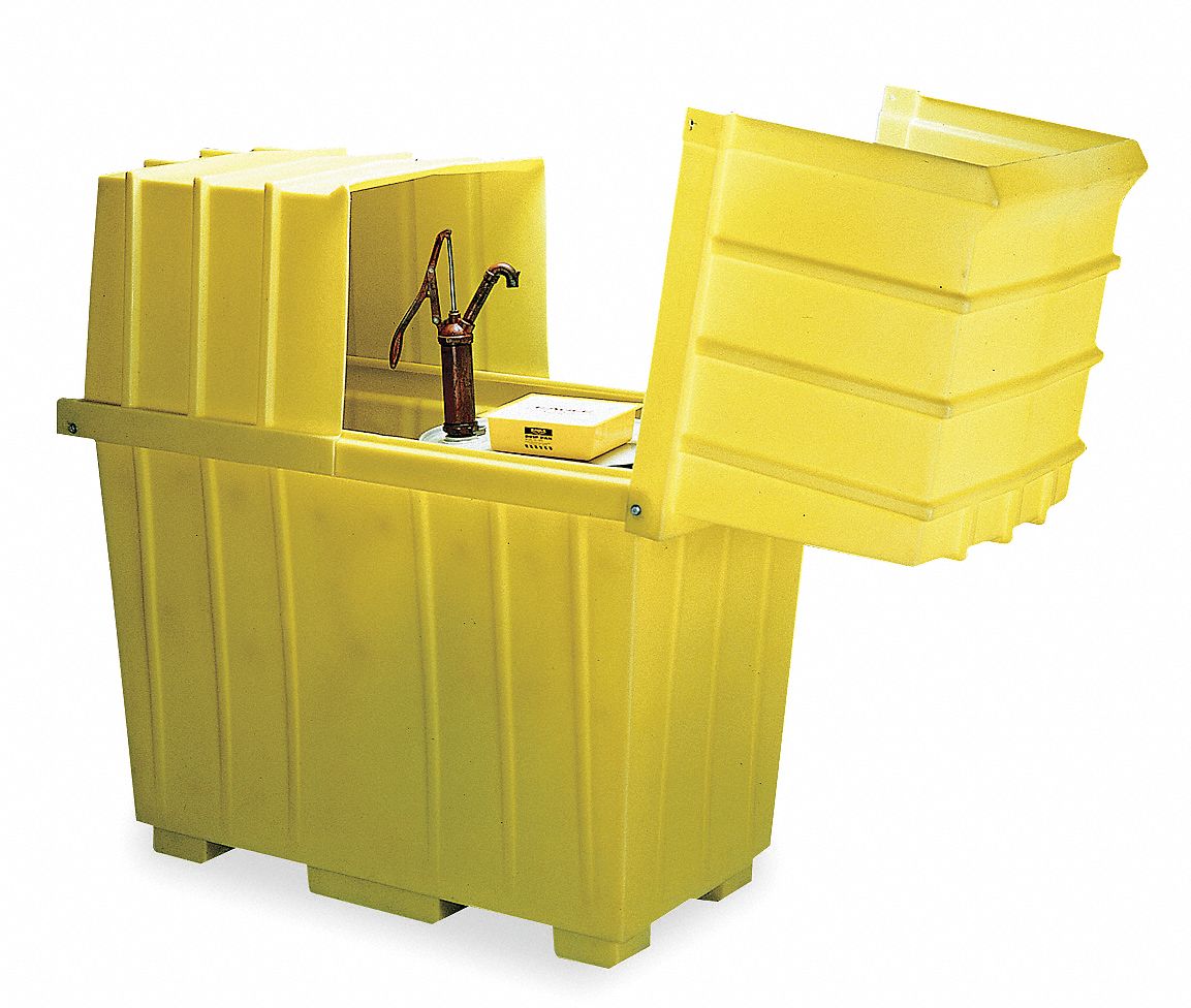 Covered Drum Spill Containment, 64 in. H