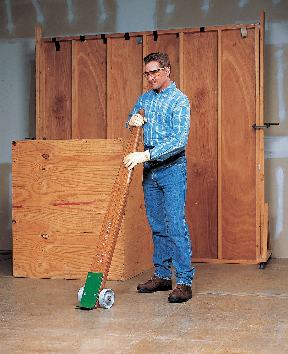 Lever Dolly, Wheeled, 84 In, Steel/Oak