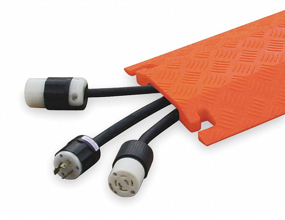 Cable Protector, 10.75x1.5 In, 3 ft, Orange