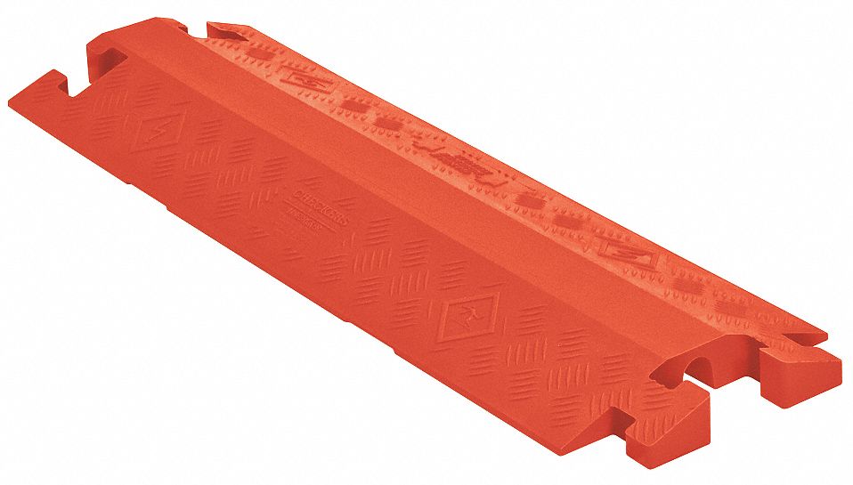 Cable Protector, 11.5 x1.6 In, 3 ft, Orange