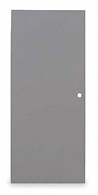 Flush Steel Door, Cylindrical, 80x36 In