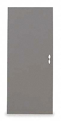 Flush Steel Door, 84x48 In, 18 ga