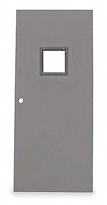 Vision Light Steel Door, 80x30 In, 16 ga