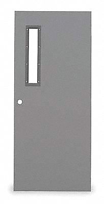 Narrow Light Steel Door, 80x30 In