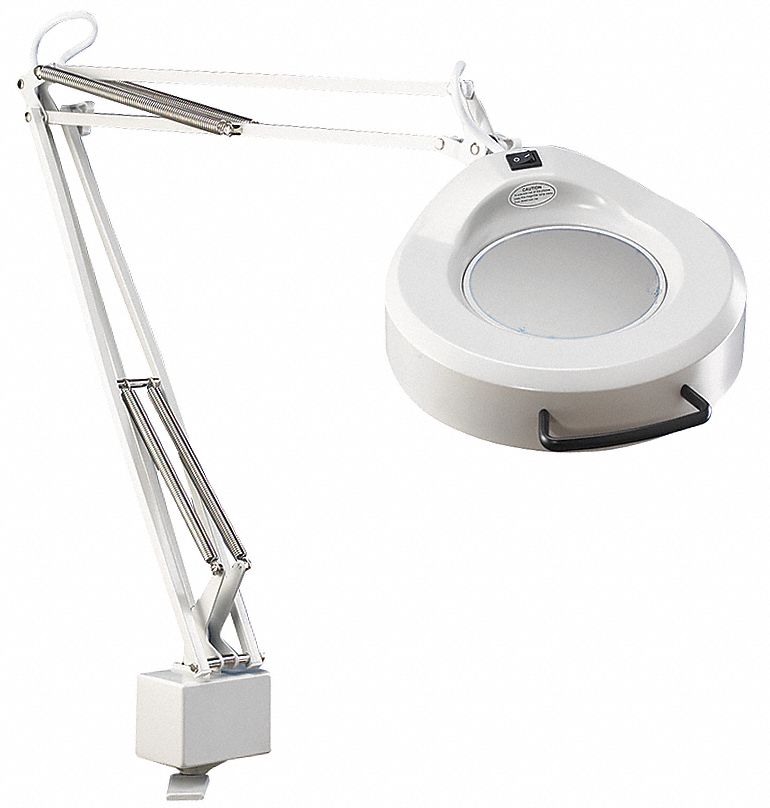 Magnifier Light, 2.25, light Grey, Arm 30In