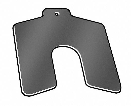 Slotted Shim, Tab, B, 0.0050 In, PK20