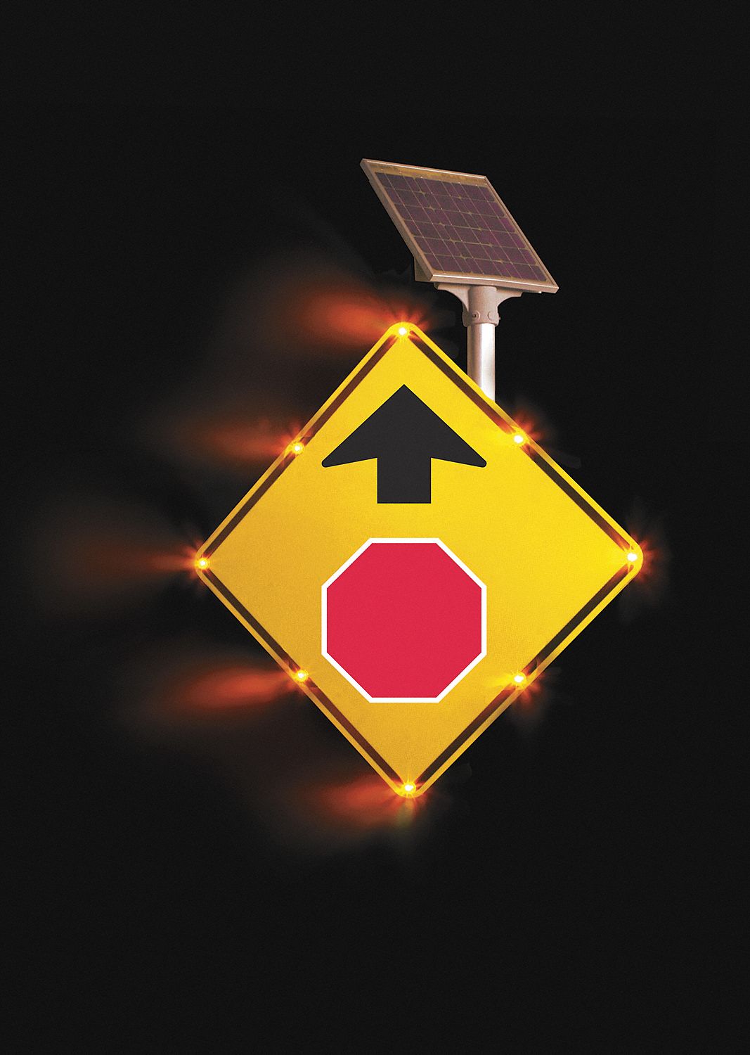 Traffic Sign, 36 x 36In, R and BK/YEL, SYM