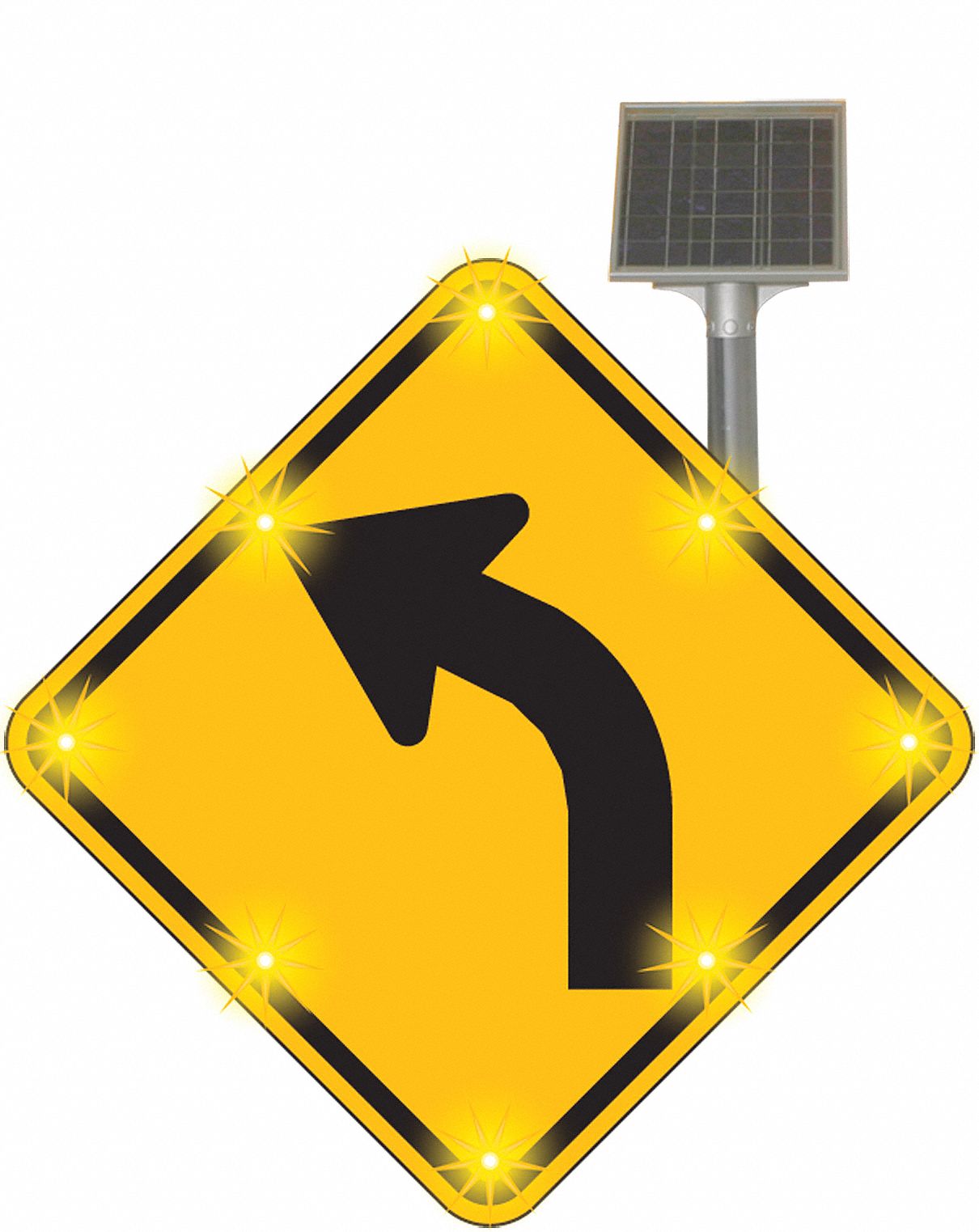 Traffic Sign, 30 x 30In, BK/YEL, SYM, MUTCD