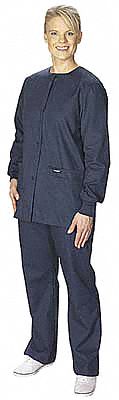 Warmup Jacket, S, Navy, 31-1/2 In. L