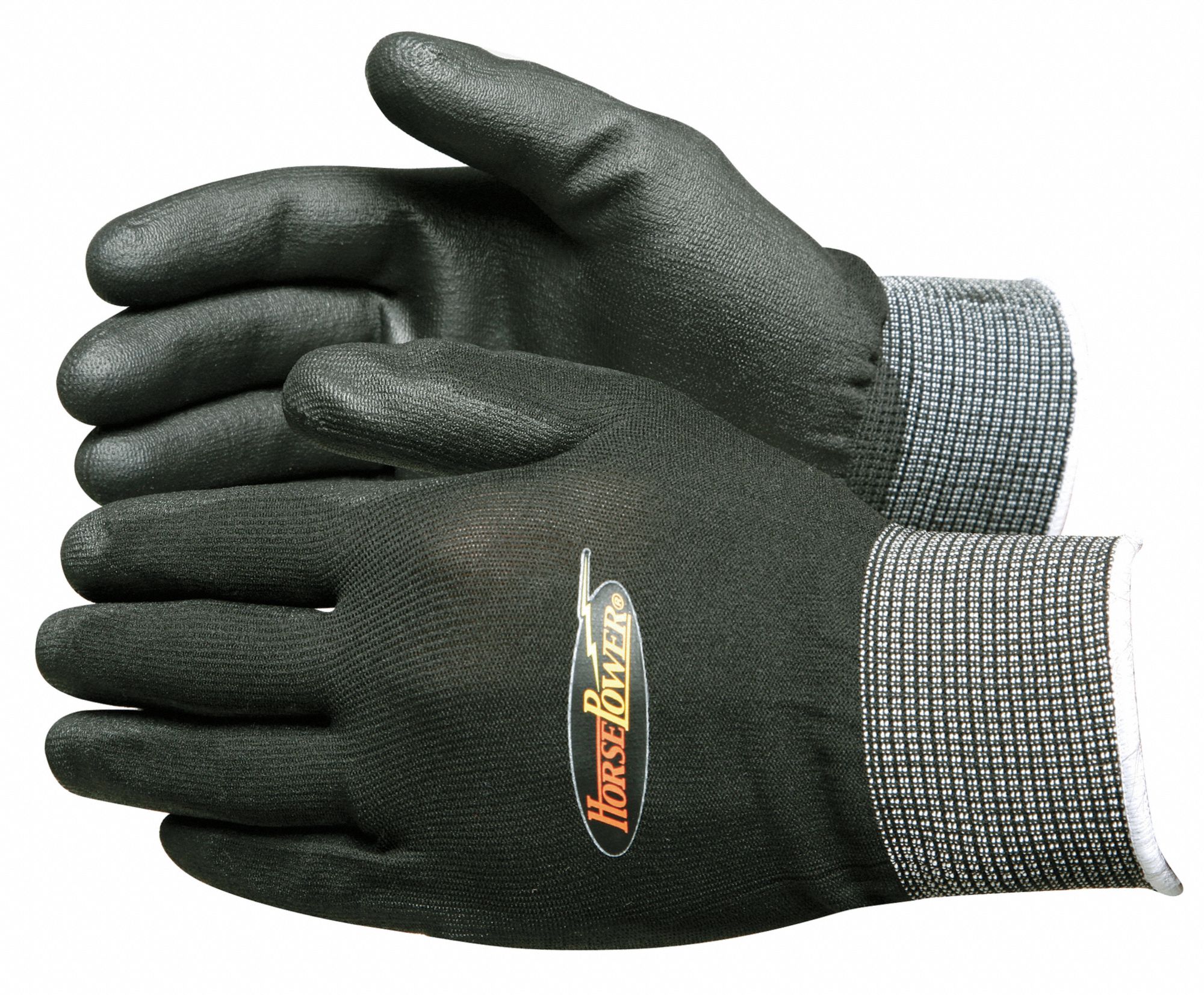 Coated Gloves, XL, Black, PR