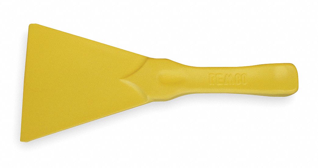 Plastic Scraper, Yellow, 4.4 x 9.7 In