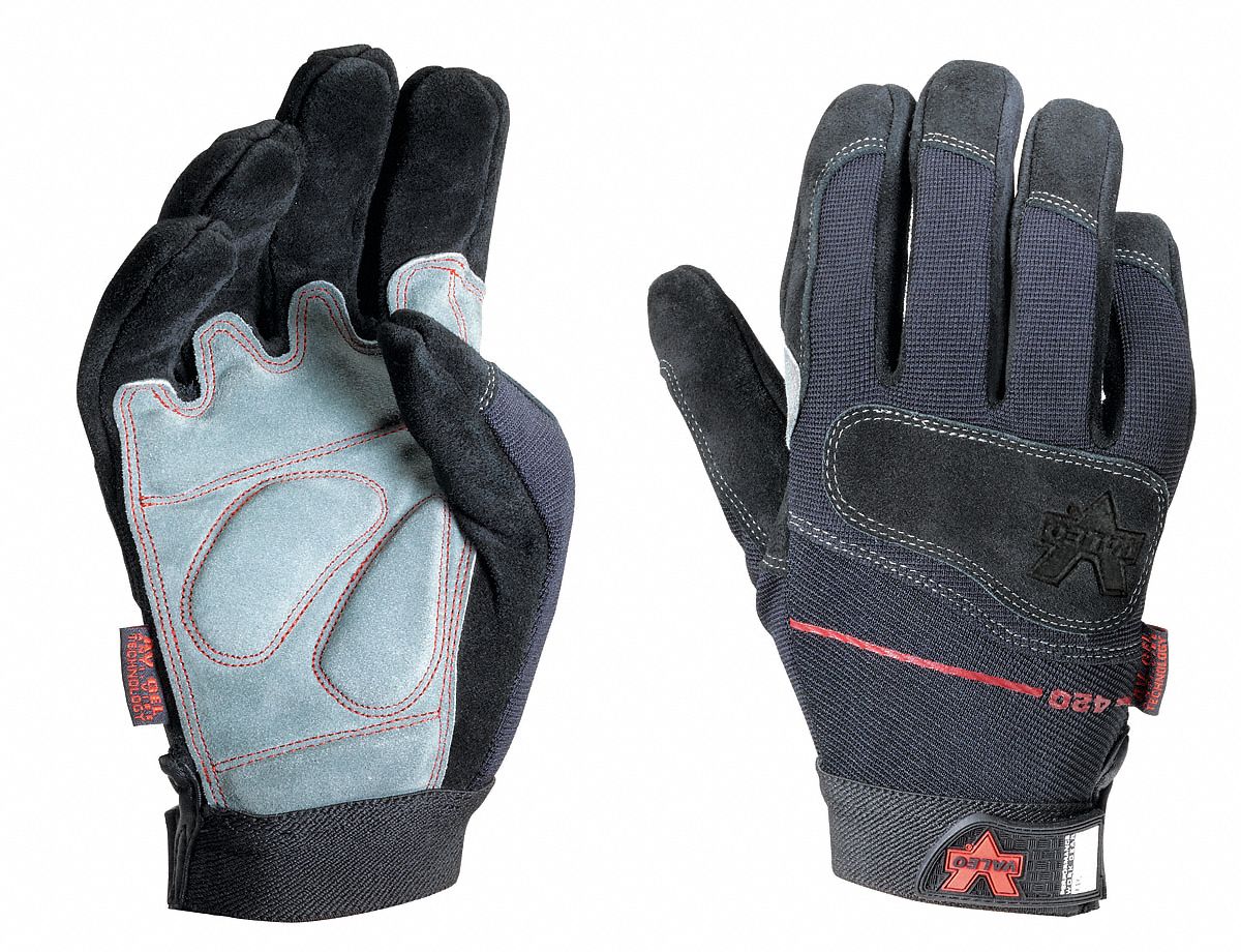 Anti-Vibration Gloves, M, Black, PR