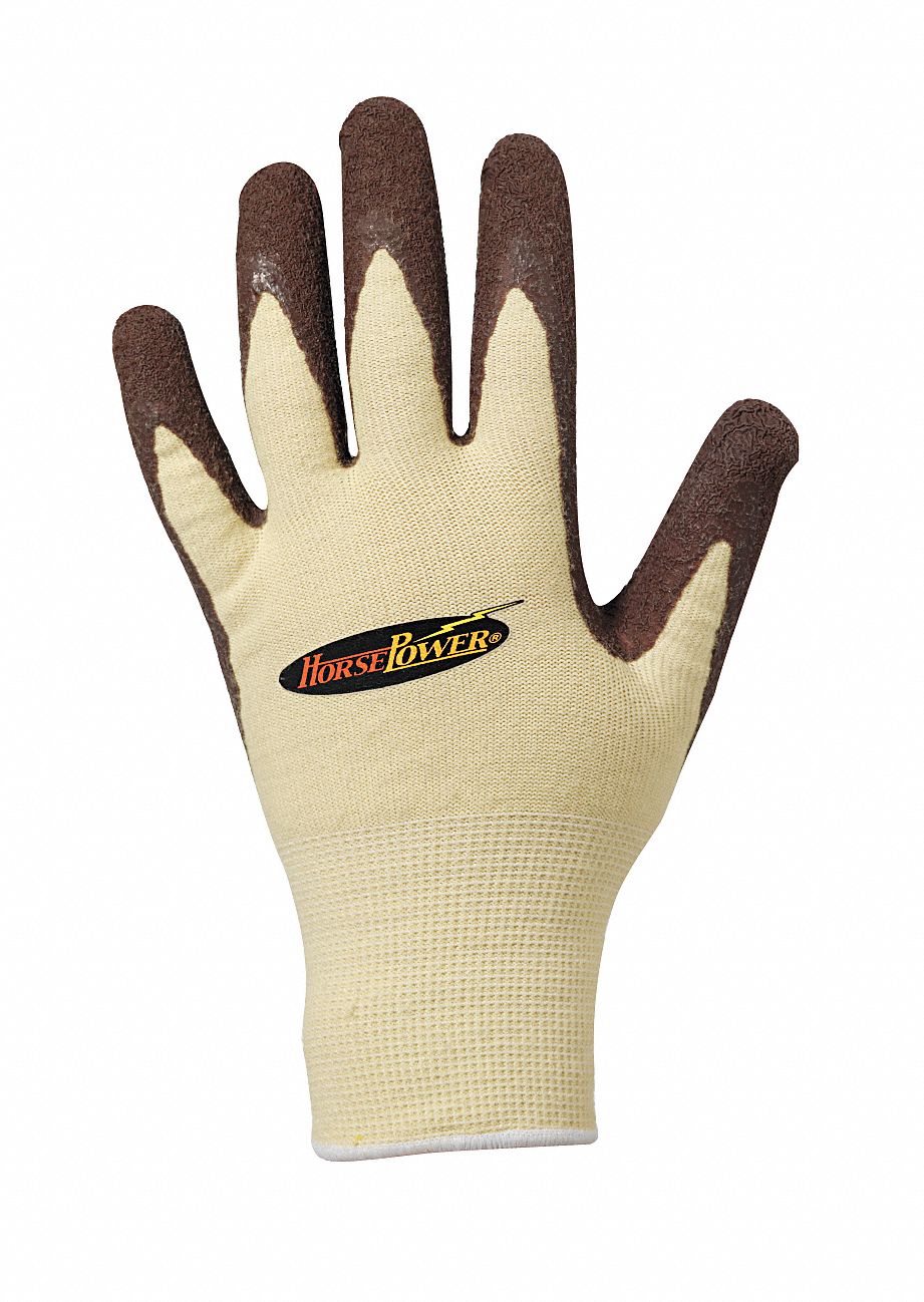 Cut Resistant Gloves, Tan/Brown, L, PR