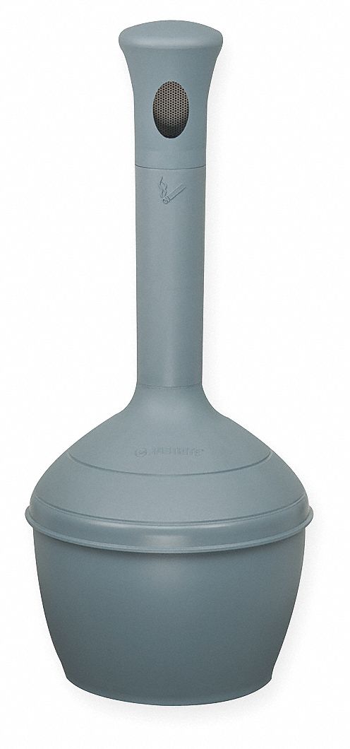 Butt Can, Cool Gray, Capacity 4 Gallons