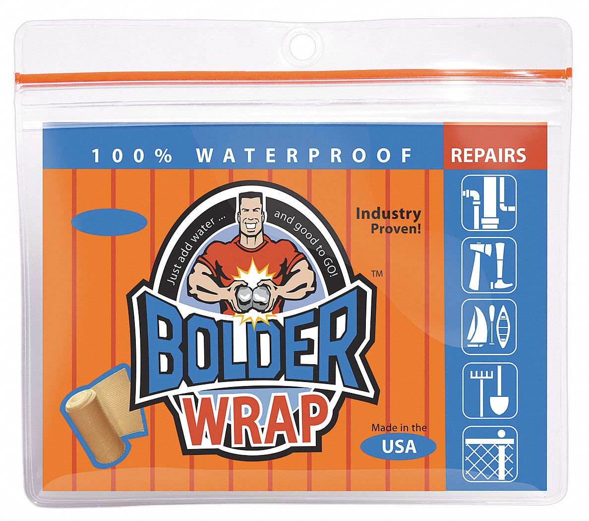 Bonding Tape, 2 In x 4 ft, 0.5 mil, White
