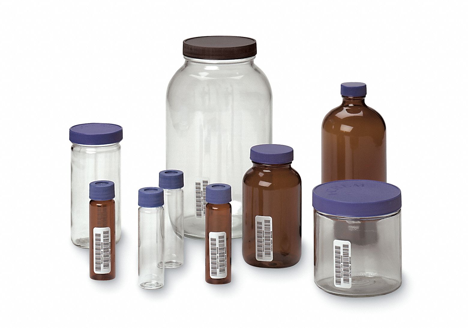 Vial w/Septa, Glass, 40ml, Clear, PK72