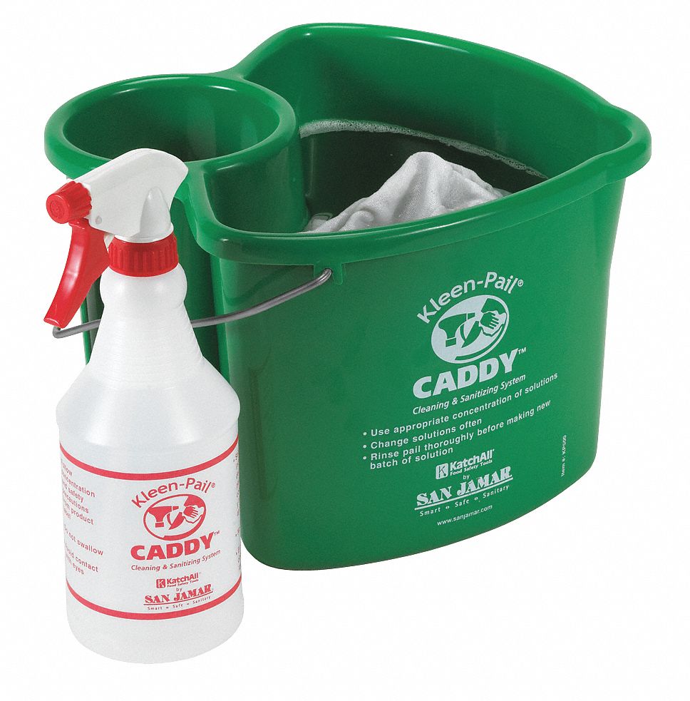 Caddy Pail, 2 gal., Green, Plastic