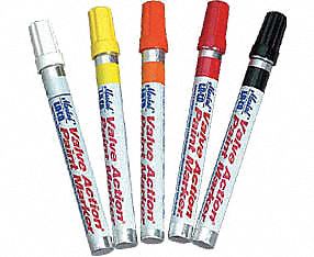 Valve Actn Paint Markers, Blk, PK4